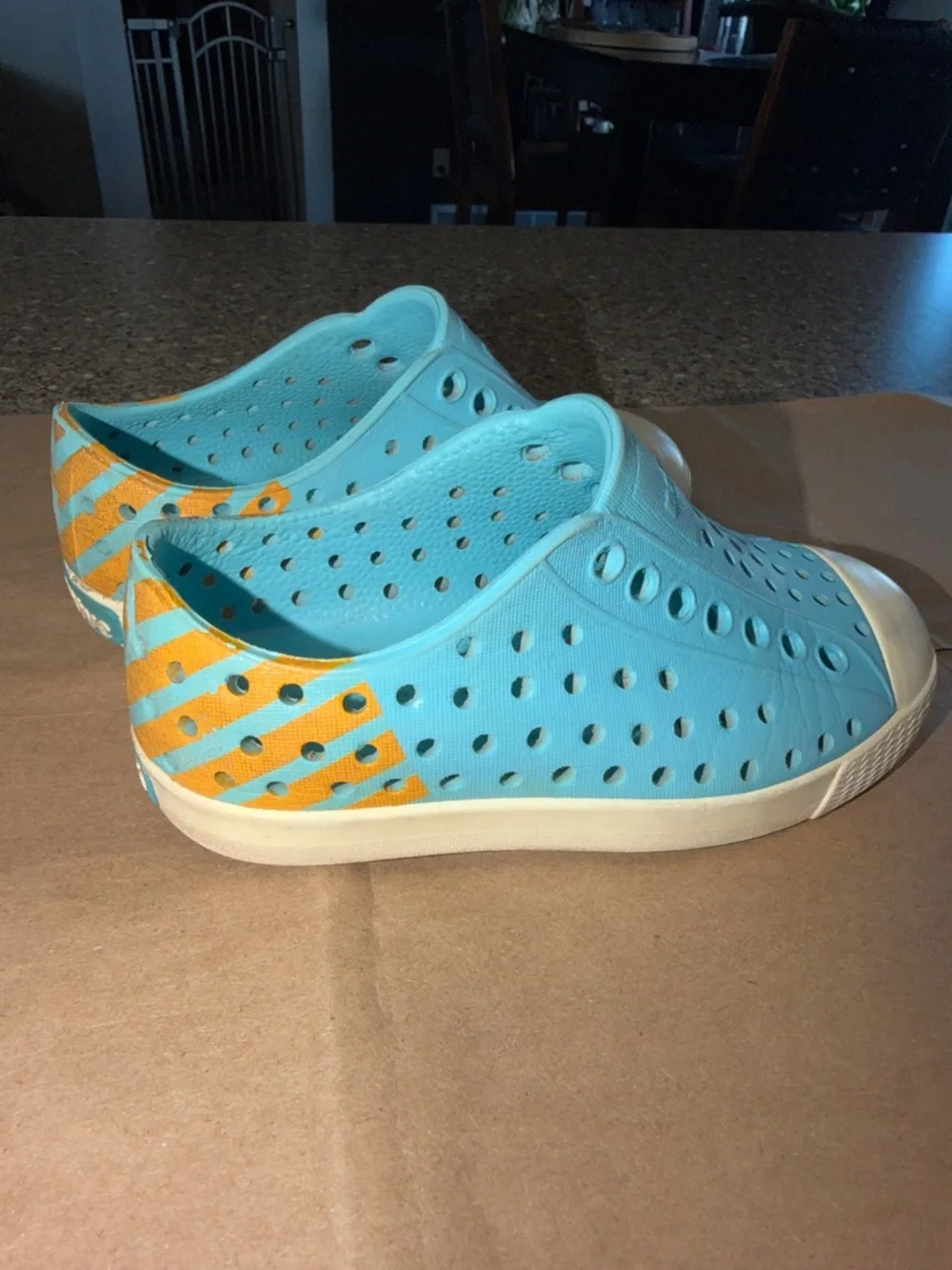 Native Kids Water Shoes in Aqua Blue